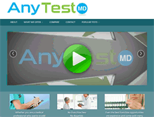 Tablet Screenshot of anytestmd.com